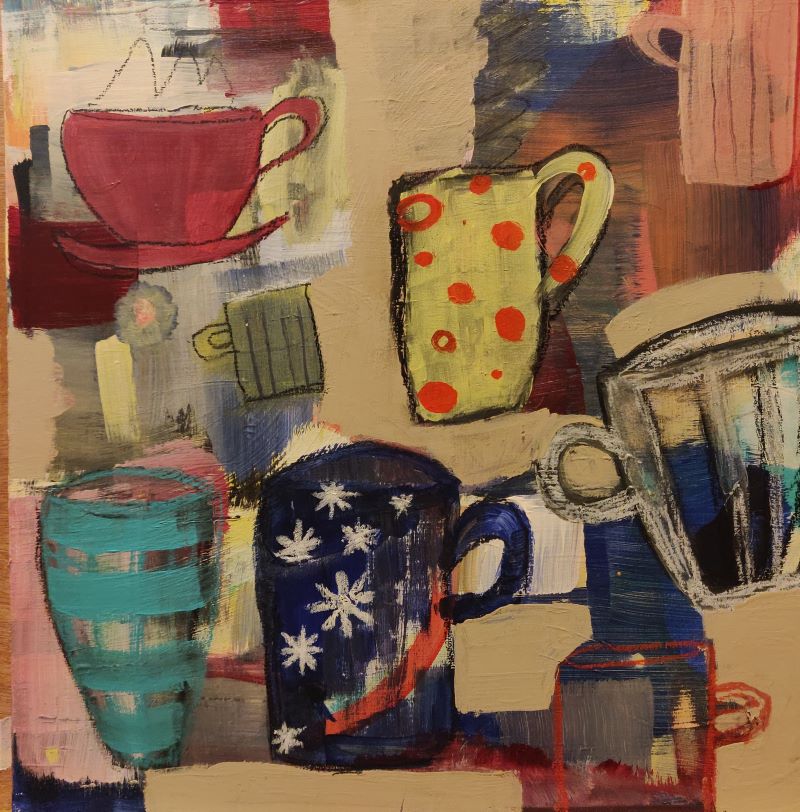 To each his own - acrylic paint on a wooden panel 30x30x0,9cm